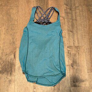 Lulu Lemon open back T-shit built in bra